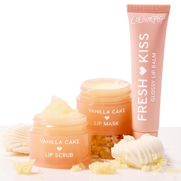 Colourpop | Fresh Kiss Lip Scrub, Mask + Balm Set| Vanilla Cake