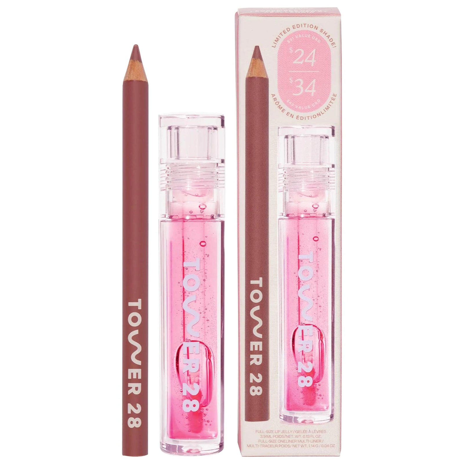 Tower 28 | Beauty
Line + Shine Lip Liner and Lip Gloss Set