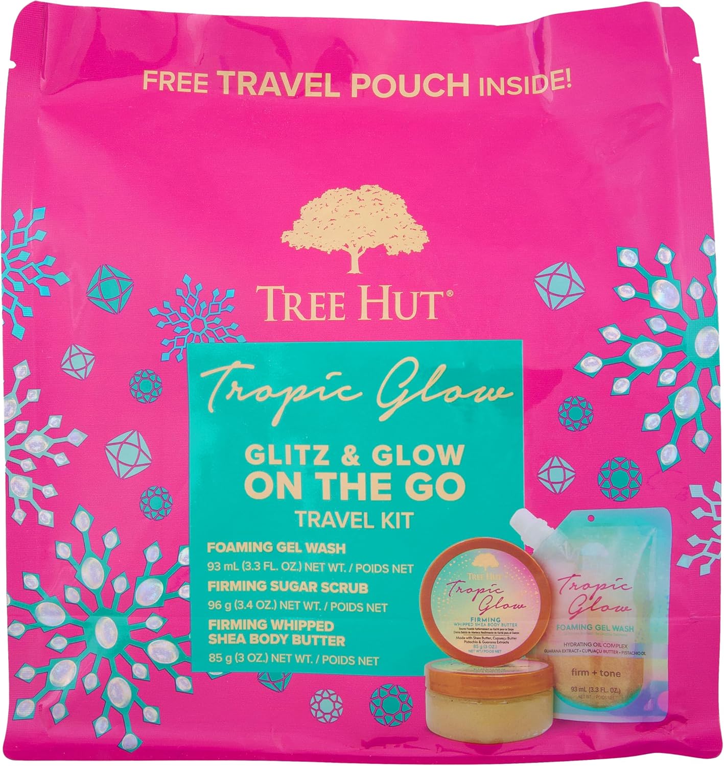 Tree Hut | Glitz & Glow On the Go Travel Kit